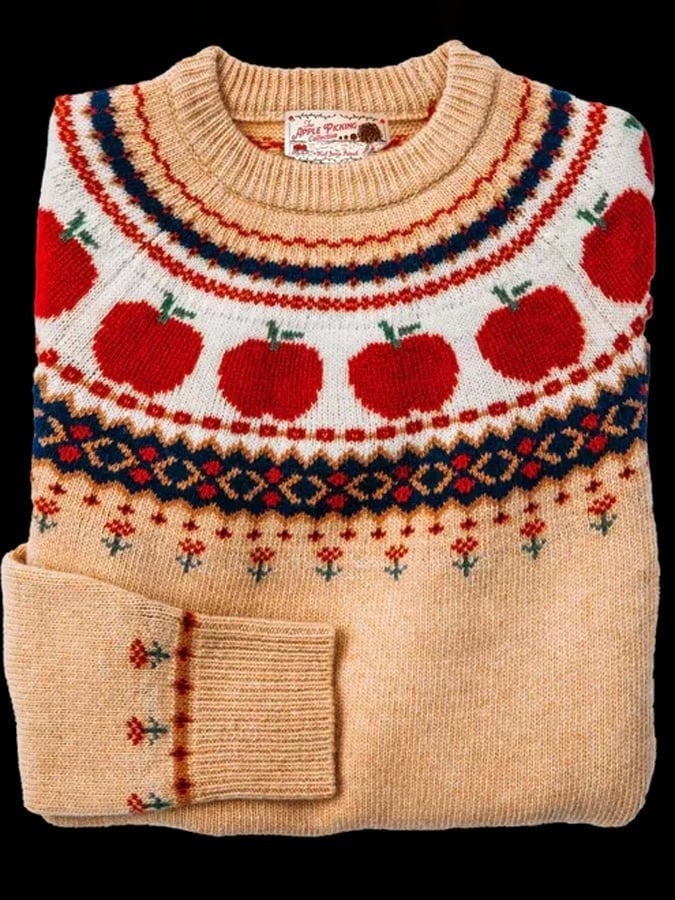 Women's Fair Isle Halloween Crew Neck Sweater – Seasonal Knit Pullover