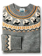 Women's Fair Isle Halloween Crew Neck Sweater – Seasonal Knit Pullover