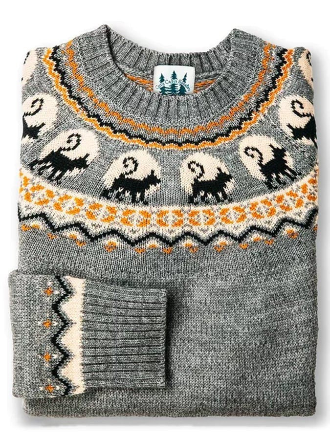 Women's Fair Isle Halloween Crew Neck Sweater – Seasonal Knit Pullover