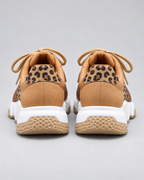 Women's Leopard Print Chunky Sneakers – Sculpted Sole Lace-Up Trainers
